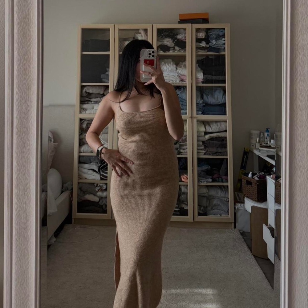 Zara knit dress with chains size S